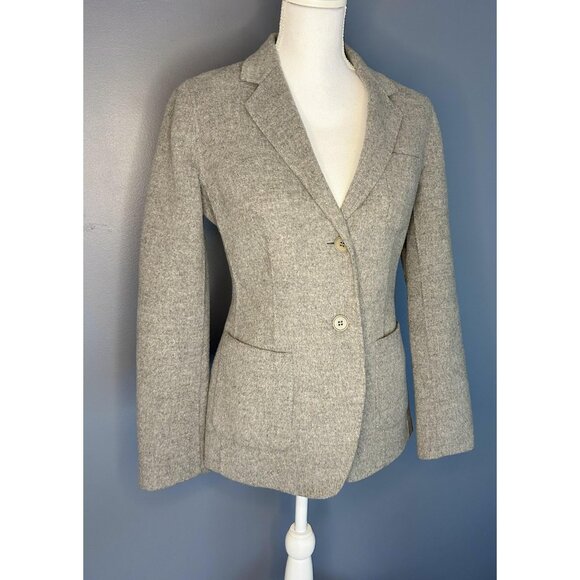 Talbots Blazer Womens 4 Gray Wool Tailored Jacket Classic Career Casual Pockets - Picture 4 of 15